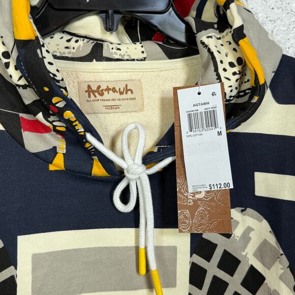 AGTAWH French Terry Motif Print Hoodie Men's Unity Print Medium, $112 - Picture 7 of 11